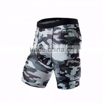 Padded Compression Protective Sport Short Sleeve Compression T Shirt and Shorts photo-1