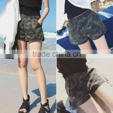 Hot selling newest women gym shorts camo sublimation printed compression shorts elastic band fitness wear running shorts