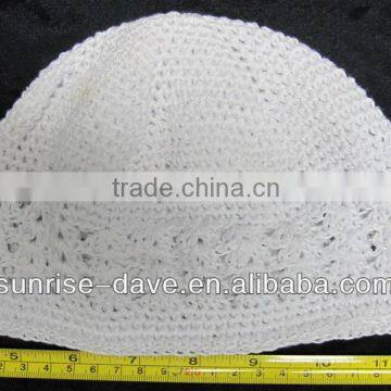 Wholesale white cotton crochet head cap manufacturer