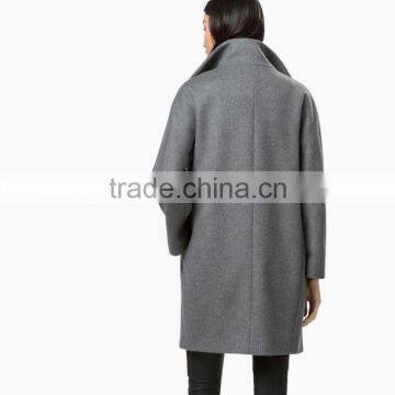 Grey Color Stylish Design Lady Coat photo-4
