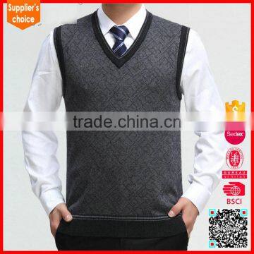 New fashion sweater vest patterns men pullover merino wool vest