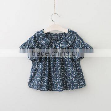 S33522W Casual New Baby Girls Tops Cute Printed Flare Sleeve Blouses photo-3