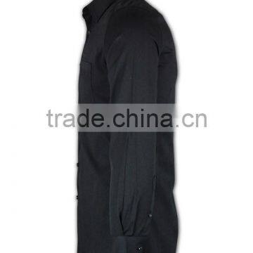 100% Cotton Design China Made Men's Black Ready Made Cotton Shirt photo-2