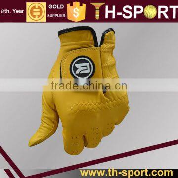 Golf glove yellow color golf accessory wholesale