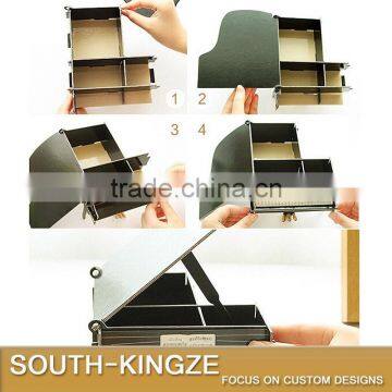 Black Piano Shape Wood Plate Table Sundries Storage Holder/Pencil Stack photo-6