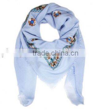 Hot Sale Square Headscarf Pure Cotton Embroidery Shawl Scarf Muslim Hijab Scarf for Women photo-4