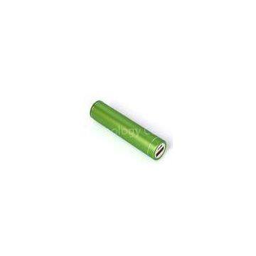 Mini USB Lipstick Portable Charger , 2600mAh Outdoor Green Cylinder Power Bank