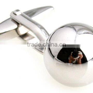 2 pcs Men Stainless Steel Round Fashion Cufflinks