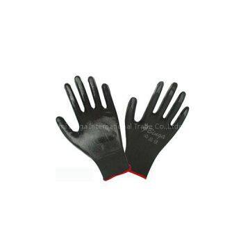 Black Nitrile 13G Black Polyester Safety Glove