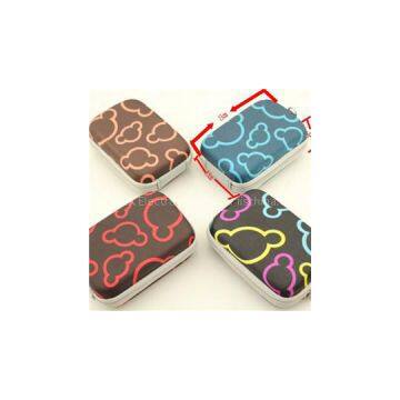 Portable PU Leather Carrying Hard Case For IPod MP3 Earphone Headphone