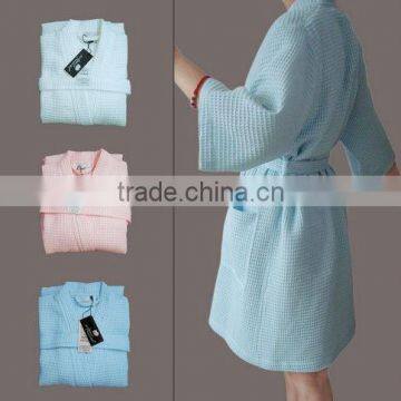 Polyester cotton blended waffle robe