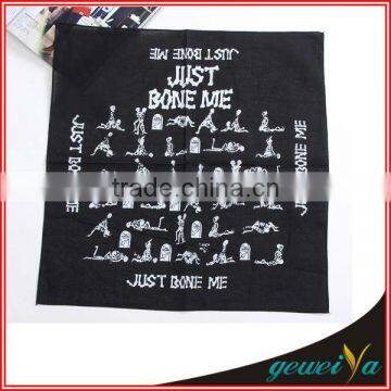 Skeleton Printing Cotton Men High Quality Handkerchiefs