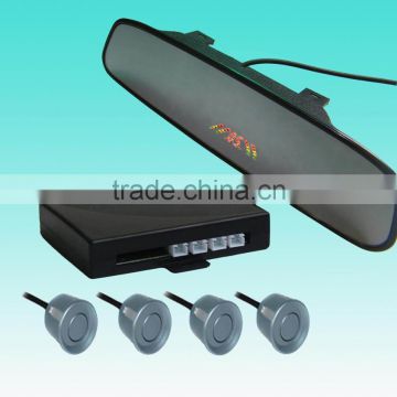 Wireless Super slim Rear view Mirror LED Display Parking sensor With 4 Sensors-WRD-027C4