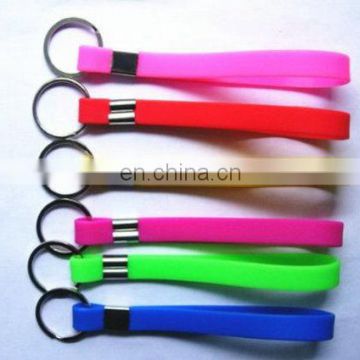 Competive price silicone key ring wristband