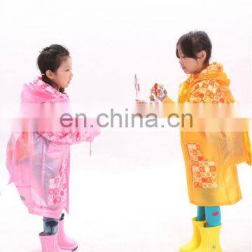 Maiyu cheap yellow raincoat for kids with bag