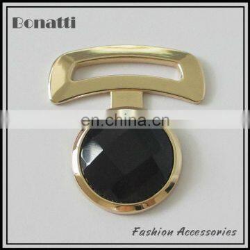 clothing golden buckle for garments with rhinestone