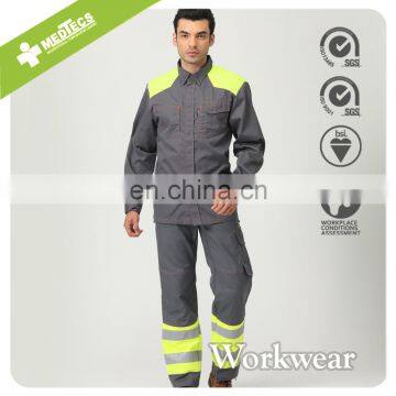 Hi Vis Grey Comfortable Workwear Ourdoor Worker Jackets