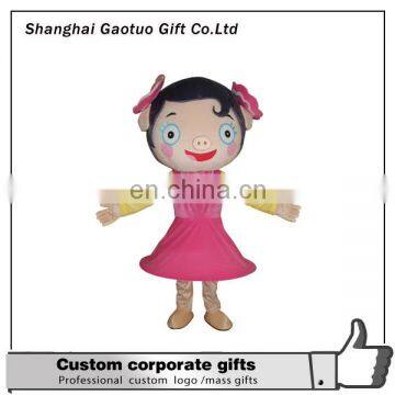 promotional Lovely custom pig mascot costume for adult wearing