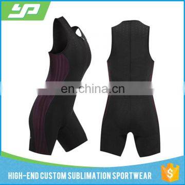 Fashionable wholesale custom Sleeveless sublimated triathlon clothing