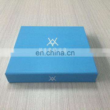 19 days production time printed blue rigid paper box gift box packaigng box