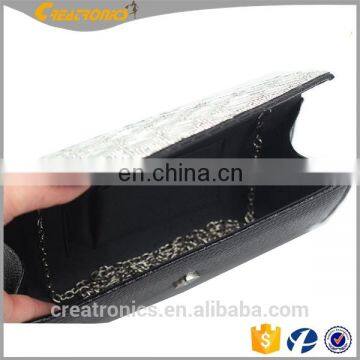 Hot Selling Newest Handbag Purse PU Wholesale Leather Clutch Bag With Chain Cheap Rhinestones Evening Bag photo-4