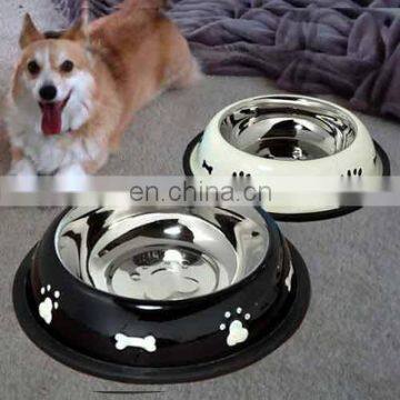 Belly Anti - skid coloured pet bowl/belly dog bowl