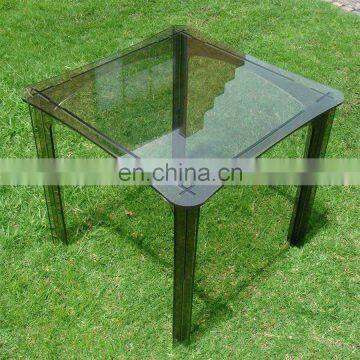 square modern durable pmma plexiglass acrylic perspex garden dinner table