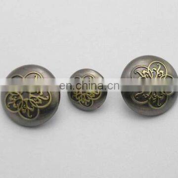 18mm Embossed logo round metal jeans button