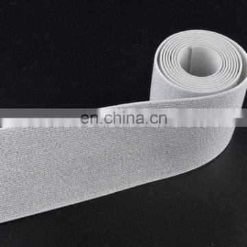 Custom 5cm silver elastic ribbon for garments