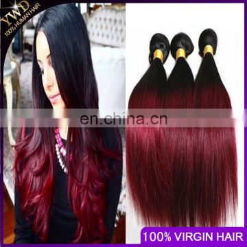 100% human ombre hair red human hair weaving, brazilian ombre weave hair, human hair weave ombre hair