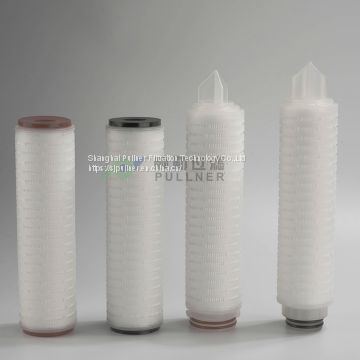 Particulate Removal PES Micro Pleated Filters , Precision Pleated Water Filter 0.45um