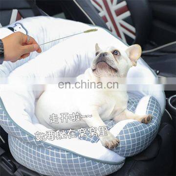 Factory Direct car kennel dog safety seat pet car portable kennel seat belt fixed kennel seat cushion