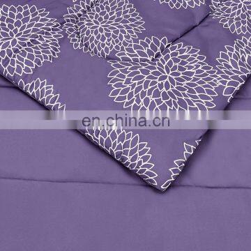Designers Comforter Sets Luxury Purple Floral 7 Piece Bedding Comforter Set Goose Down Alternative Comforter photo-5