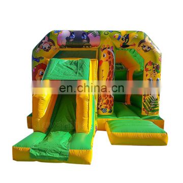 Jungle Themed Bounce House With Slide Inflatable Childrens Bouncy Castles To Buy