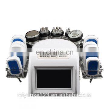 Wavelength 635-650nm 6 in 1 RF Vacuum Lipo Laser Ultrasonic Cavitation Body Slimming Machine
