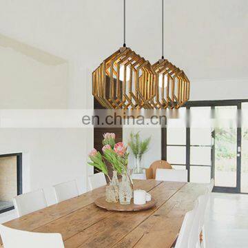 Modern Industrial Style Round Ring Wood Wooden Pendant Light Chandelier Lamp for Decor Home Lighting photo-3