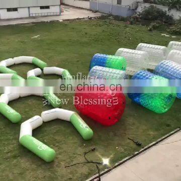 Transparent inflatable roller for swimming pool, inflatable clear water rolling tube for sale