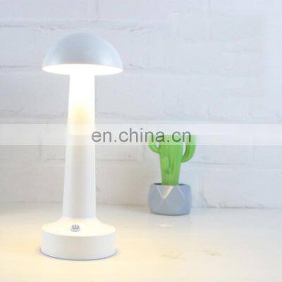 Portable Aluminium acrylic adjustable led lights led recharge round head modern table lamp