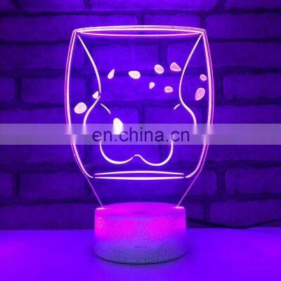 3D Led Light Optical Cat Paw Shaped Lamp With Touch Sensor Switch for Bedroom photo-3
