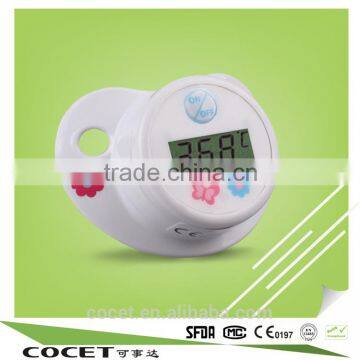 CE approved BPA free digital thermometers for babys, baby pacifier thermometer with waterproof ,thermometers for babys