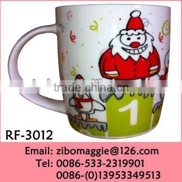 9oz New Cartoon Designed Porcelain Promotion Disposale Milk White Mugs Wholesale