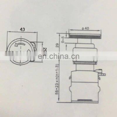 LA38-11ZS Emergency Stop 22mm Button Switches 1NO 1NC Red Mushroom 10A Equipment Lift Elevator on off Switch Button photo-5