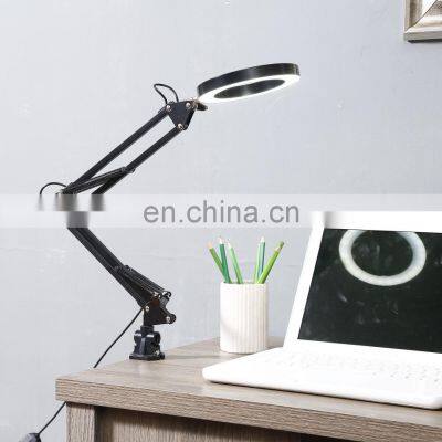 Portable Foldable Long Arm Table Lamp Stand Makeup Table Lamp Magnifier Lamp With Table Clamp photo-2