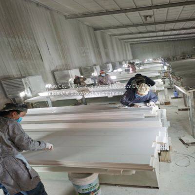 Manufacture Directly Poplar Wood Shutter Composites Components/ Paulownia Real Wood Shutter Components photo-5