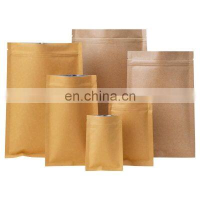 Mylar Kraft Paper Foil for Zip Food Storage Lock Small Bags Reclosable Seal Zipper Resealable Heat Seal Pouch Smell Proof