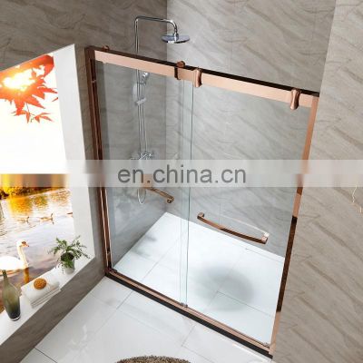 Hot selling transparent glass bathroom swing door / glass bathroom door