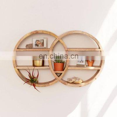 Double Round Wall Shelf