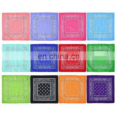 Wholesale Multifunctional Outdoor Sport Cycling Square Headband Bandanas Paisley Pattern Cowboy Scarf Cotton Bandana photo-2