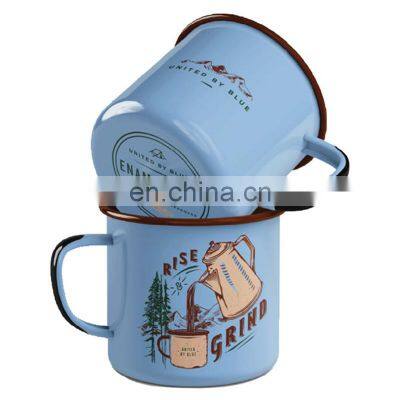 350ml 500ml fashion popular colorful personalized sublimation ceram enamel cup