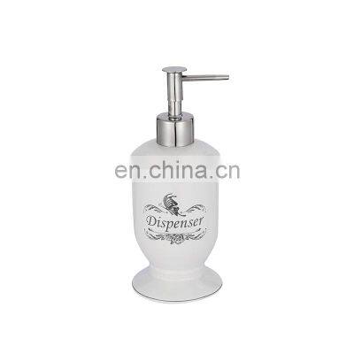 4 Piece Funny Car Picture Design White Color Soap Dispenser Toilet Brush Holder Ceramic Bathroom Accessory photo-2